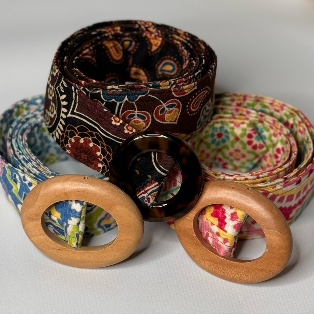 Vera Bradley Belts Paisley Floral Set of 3